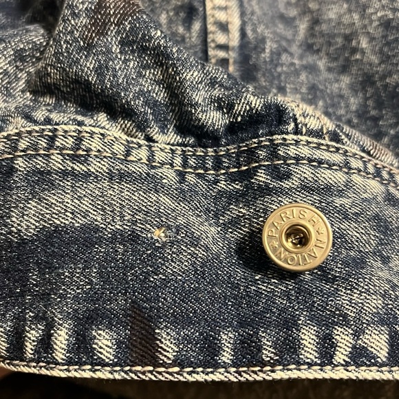 Rare Parish Nation Denim Vest Jean Jacket with Star Pattern - Picture 13 of 13
